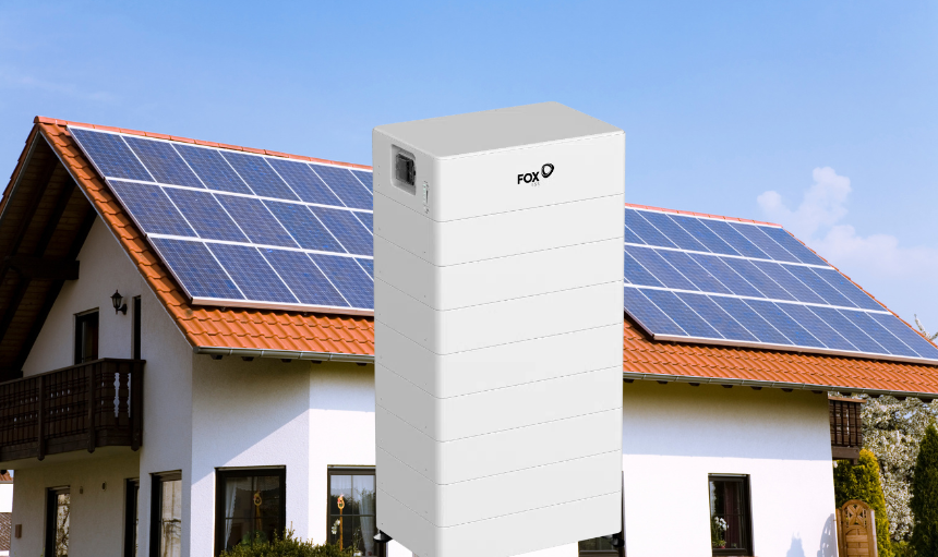 Solar Battery with panels in home
