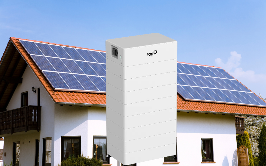 Solar Battery with panels in home