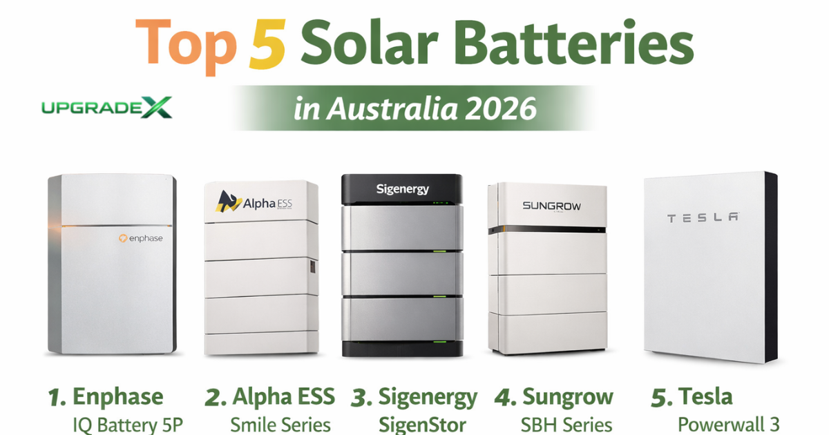 Best Solar Batteries in Australia 2026 – Upgradex