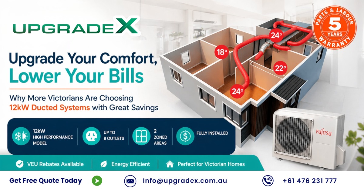 Fujitsu 12kW Ducted Reverse Cycle System – Energy Efficient